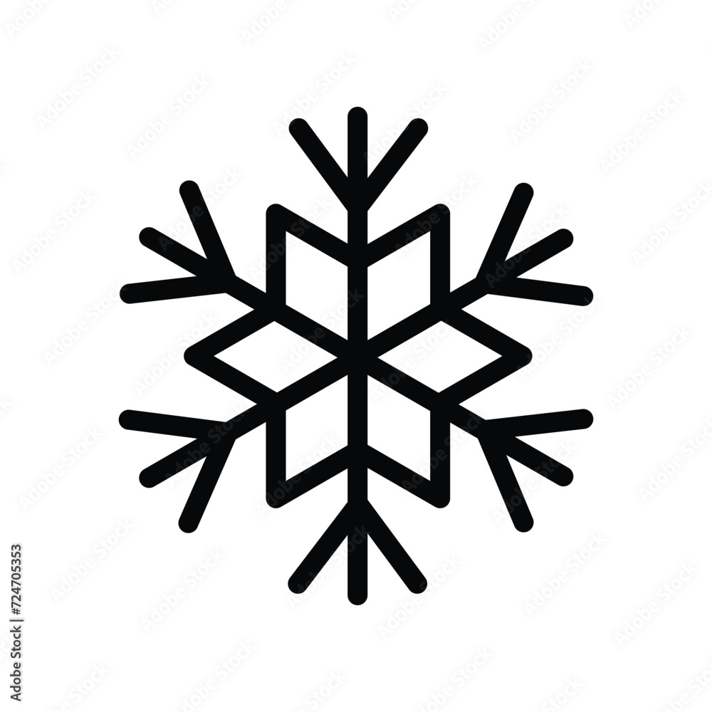 Snowflake Icon Vector Simple Design Snowflake Icon Vector Simple Design