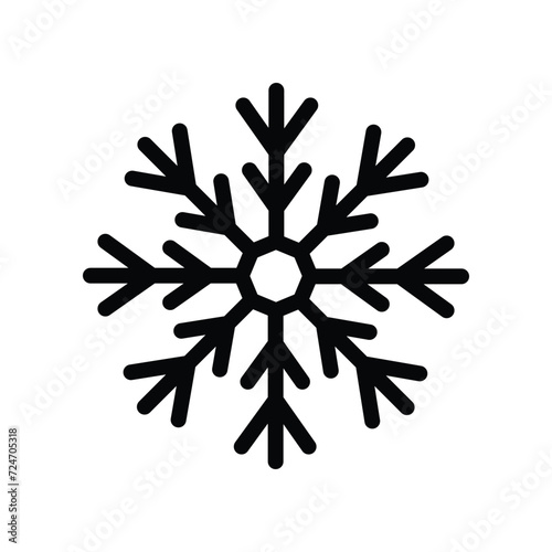 Snowflake Icon Vector Simple Design