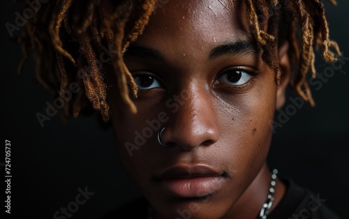 Close-Up Portrait of a Person With Dreadlocks