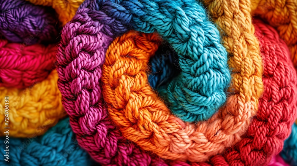 Assorted hue thread in numerical form.