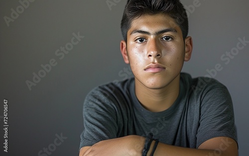 Young Man With Crossed Arms Poses for a Picture
