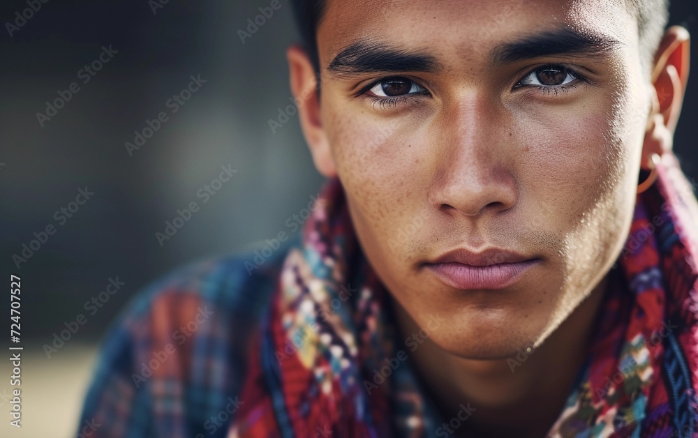Close-Up Portrait of a Person Wearing a Scarf Close-Up Portrait of a Person Wearing a Scarf