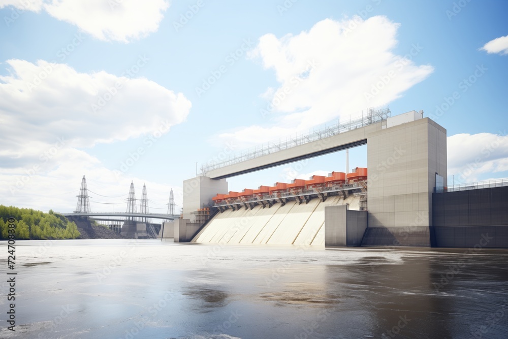 hydroelectric dam generating clean energy