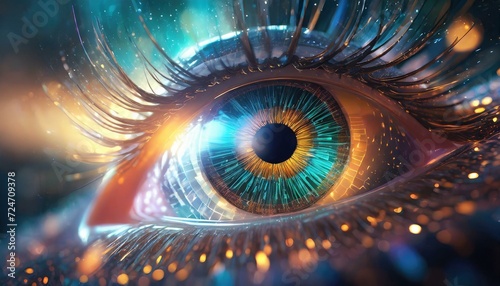 Close Up of Futuristic Eye