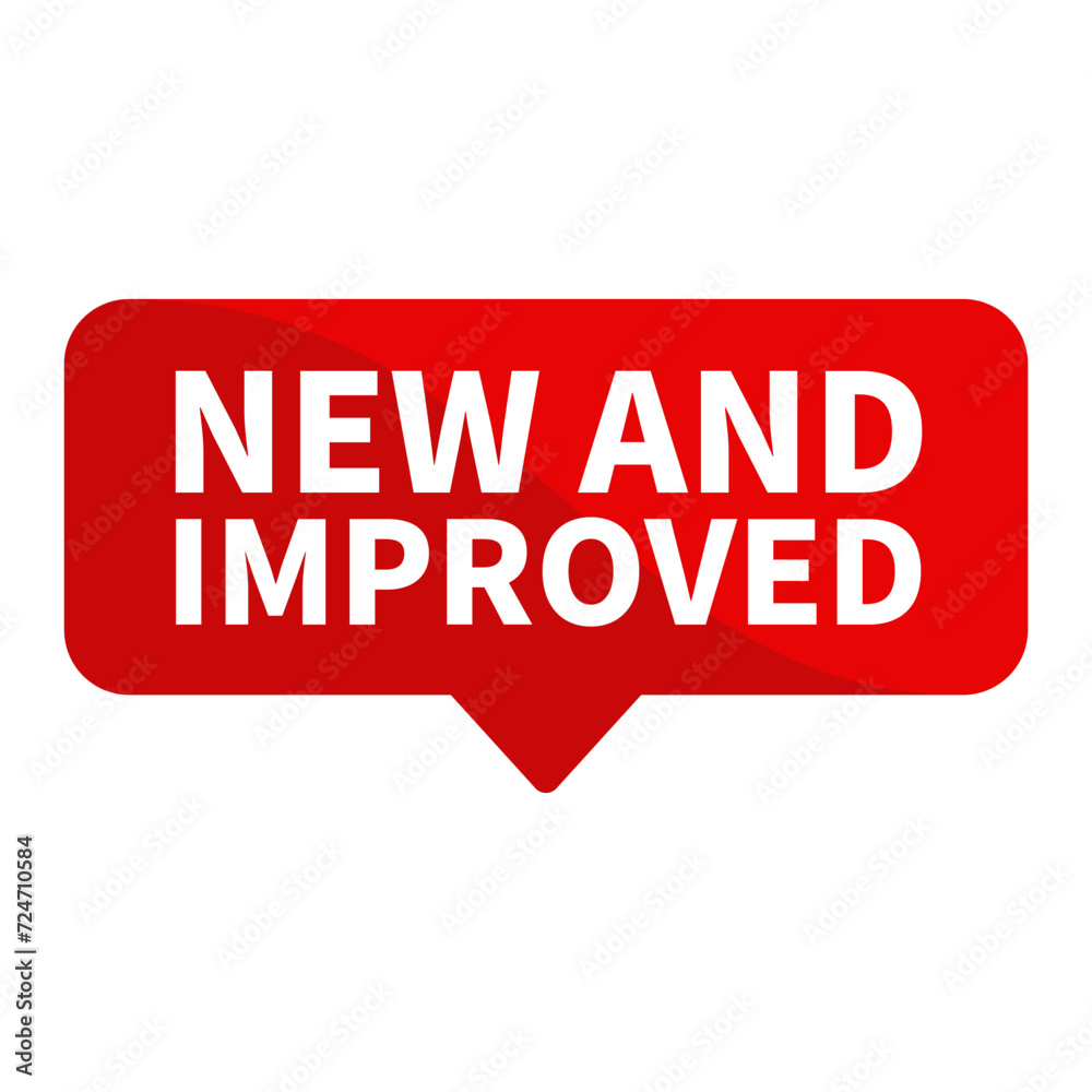 New & Improved Text In Red Rectangle Shape For Update Promotion Business Marketing Social Media Information Announcement
New & Improved Text In Red Rectangle Shape For Update Promotion Business Marketing Social Media Information Announcement