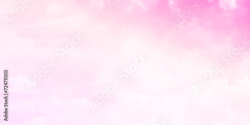 Beautiful Pink Cloudscape Vector Image.
