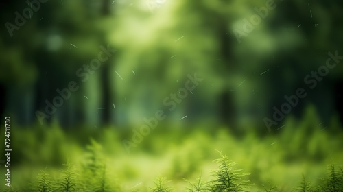 abstract unfocused fuzzy green forest foliage background photo