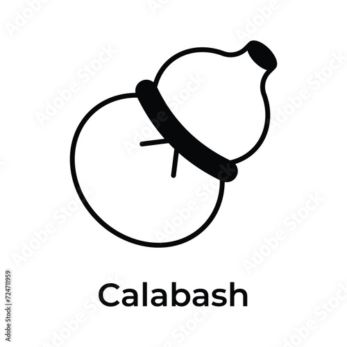 Perfectly designed icon of calabash ready to use in websites and mobile apps