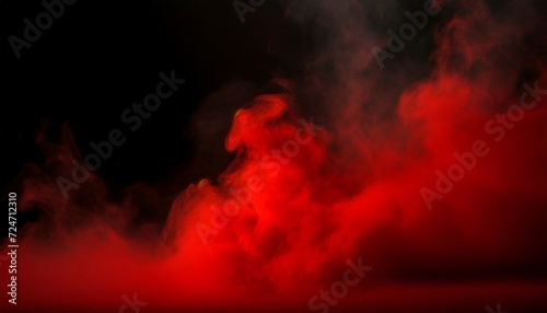 red smoke on black smoke