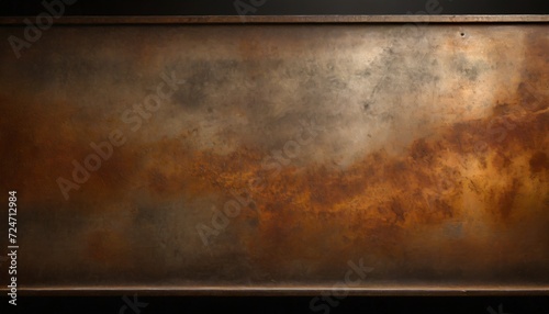 metal plate with a rusted surface cut out