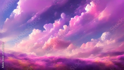 dreamscape with thousands of pink and purple colors