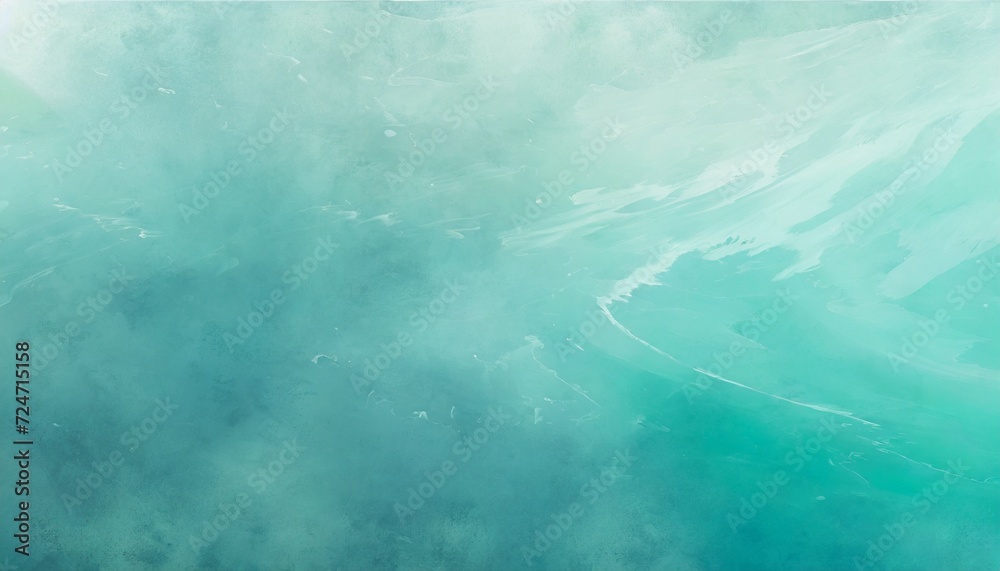 abstract art teal blue green gradient paint background with liquid fluid grunge texture in concept winter ocean
