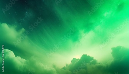gradient green mystical galaxy abstract cloudscape hd phone wallpaper ai generated © Kelsey