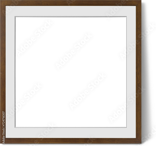 Empty various style of wooden frame isolated on plain background ,suitable for your asset elements.
