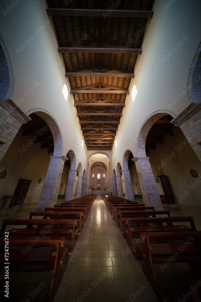 Acerenza, historic town in Basilicata, Italy. Duomo interior