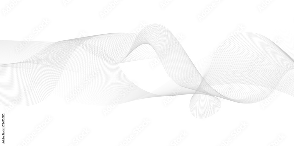 Abstract wavy stripes on a white background isolated. Wave line art, Curved smooth design. Vector illustration