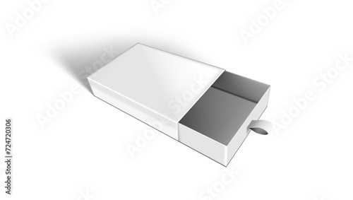 3D Cardboard Sliding Drawer Box With Ribbon Pull