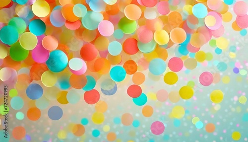 overhead shot of colorful confetti rounds