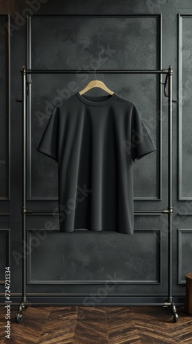 Blank black T-Shirts mock-up.