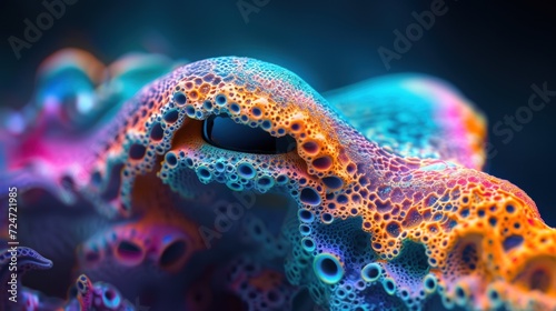 A beautiful fluorescent abstract organic micro alien organism © GoodandEvil