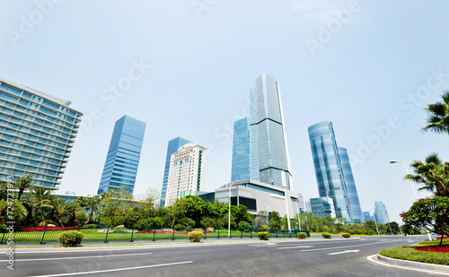 Urban road and modern office buildings © xy