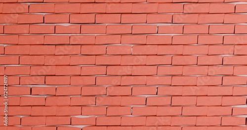 3d illustration of a stylized red brick wall. Background for product presentation  construction company  protection