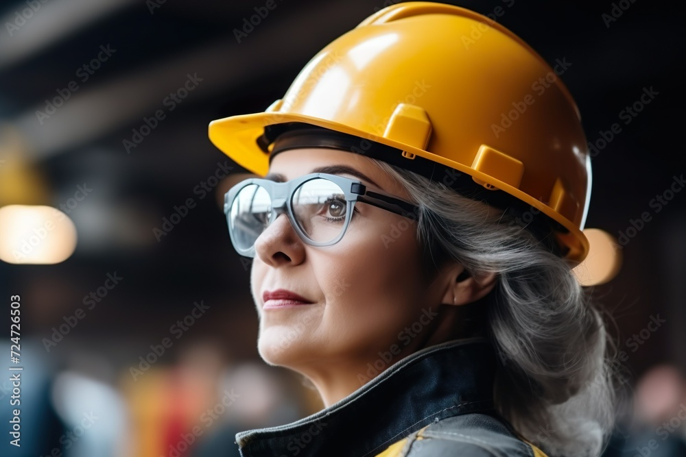 portrait of architect woman with blur background portrait of architect woman with blur background