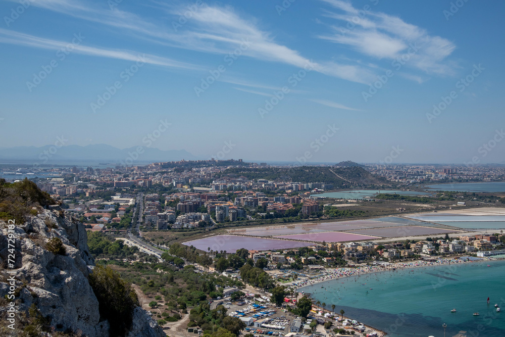 Vista su Cagliari dalla Sella del Diavolo, Sardegna