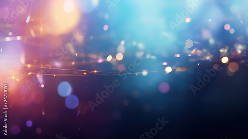 Abstract bright light glittering bokeh blur background. Generative AI