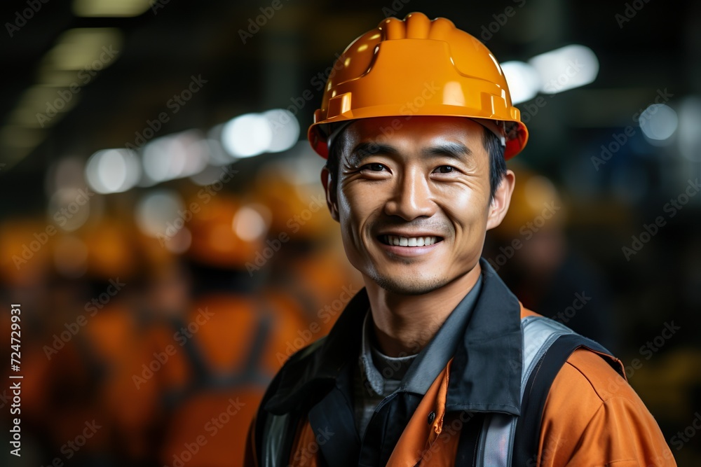 front view of man architect against blur background front view of man architect against blur background