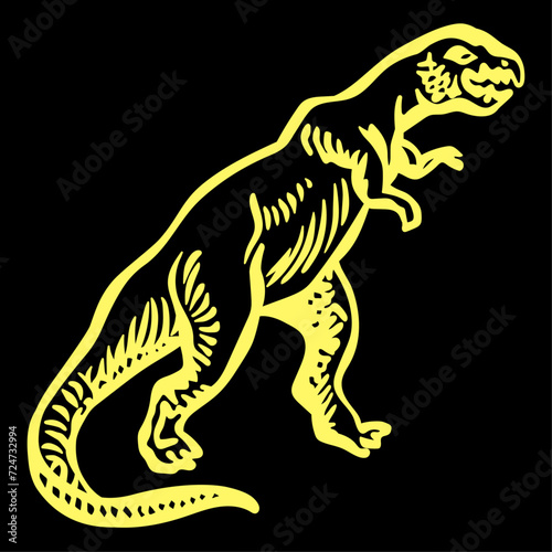 Fototapeta Naklejka Na Ścianę i Meble -  Dinosaur T rex Vector graphic designs. Dinosaurs Clothing apparel pattern print. Download it Now 