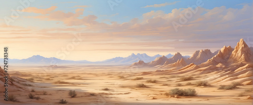 Endless Desert and Sand for Background Design