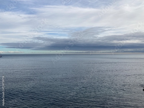 View Over the Mediterranean Sea Saint-Jean-Cap-Ferrat, Côte de la Riviera, France, Baie de Beaulieu