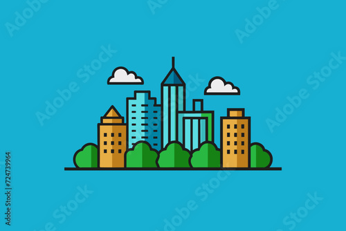 beautiful vector future city art town hail urban metropolis streets cartoon modern