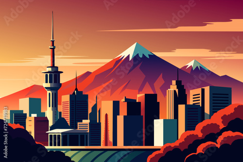 beautiful vector future city art town hail urban metropolis streets cartoon modern