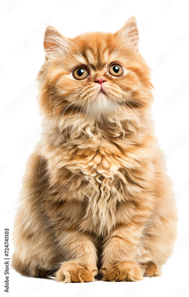 An Selkirk Rex Longhair cat with a full body coat.