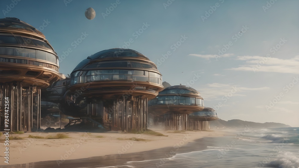 Obraz premium Alien Housing Background Very Cool