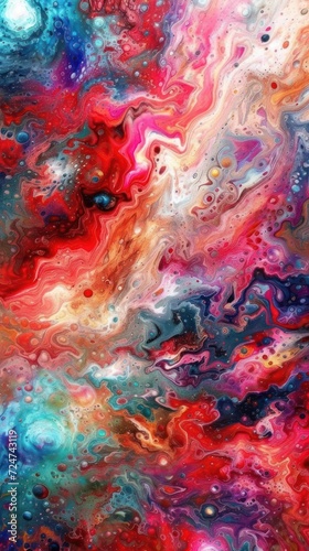A vivid, swirling abstract of quantum colors photo