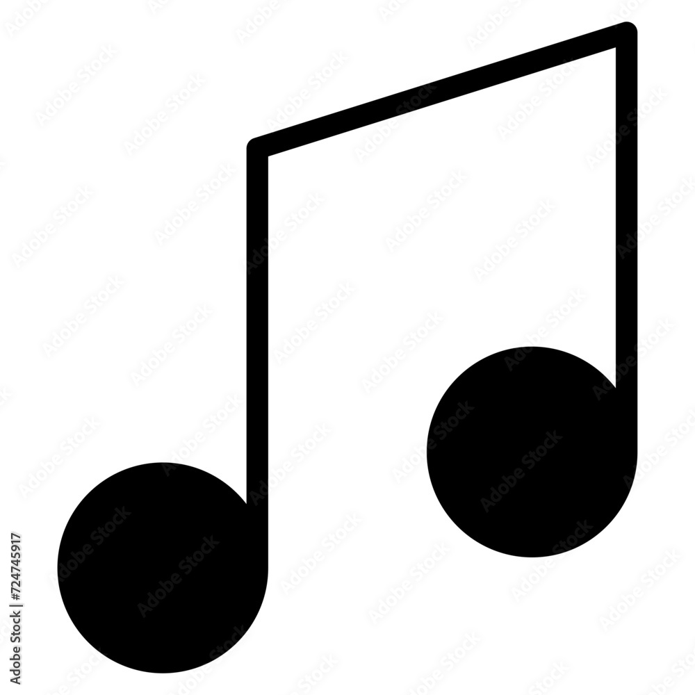Music note or eight note flat icon for apps and websites Music note or eight note flat icon for apps and websites