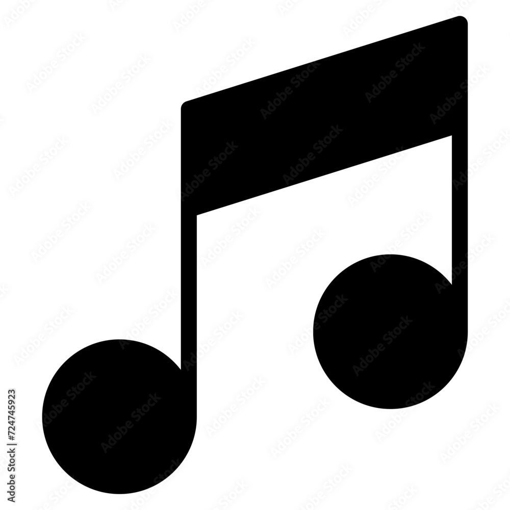 Music note or eight note flat icon for apps and websites Music note or eight note flat icon for apps and websites