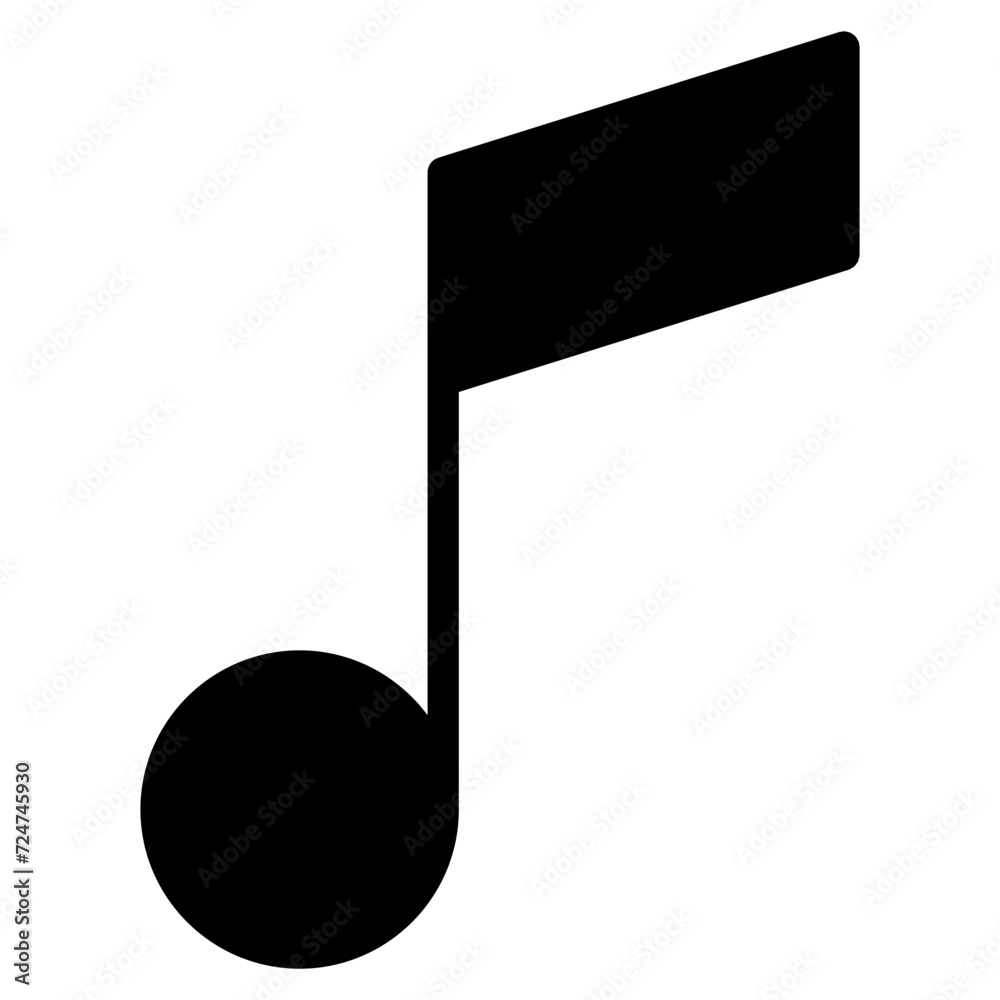 Music note or eight note flat icon for apps and websites Music note or eight note flat icon for apps and websites