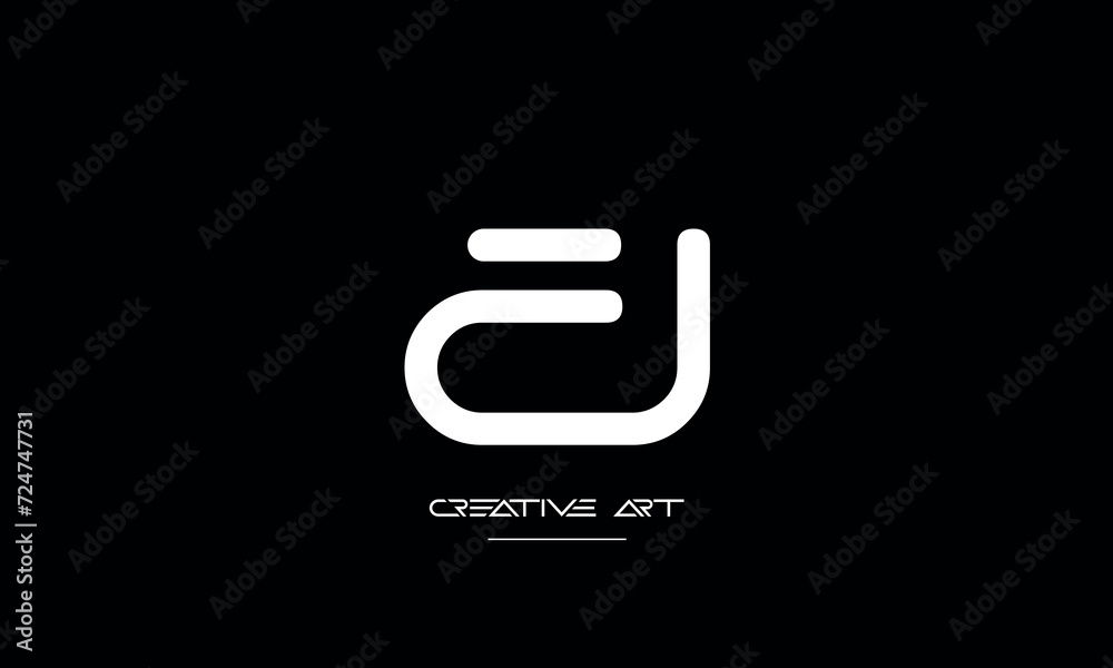 EJ, JE, E, J abstract letters logo monogram EJ, JE, E, J abstract letters logo monogram