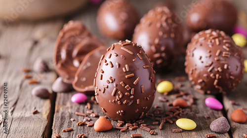 Sweet Elegance: A Palette of Diversified Chocolate Eggs photo