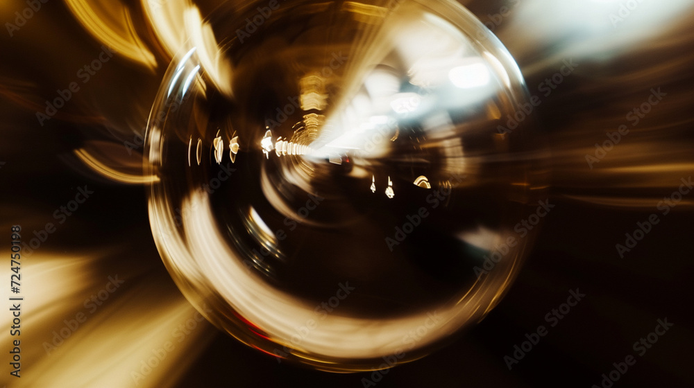 Light Leaks Of A Spinning Sphere, Beige, Black And Brown Colors. Creative background. Website background. Copy paste area for texture