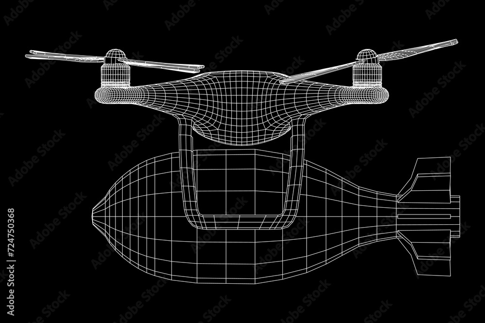 Military Combat Bomber Drone Military Combat Bomber Drone