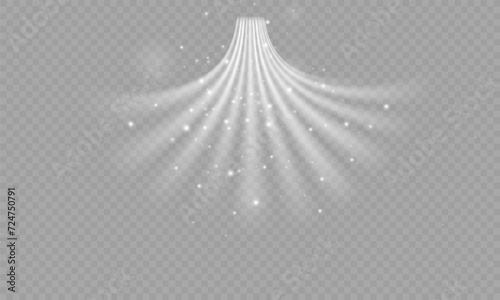 Airflow, white fumes or chilly breeze movement effect, isolated on a transparent background. Realistic vector depiction of abstract wind currents, dust movements or scratch lines.
