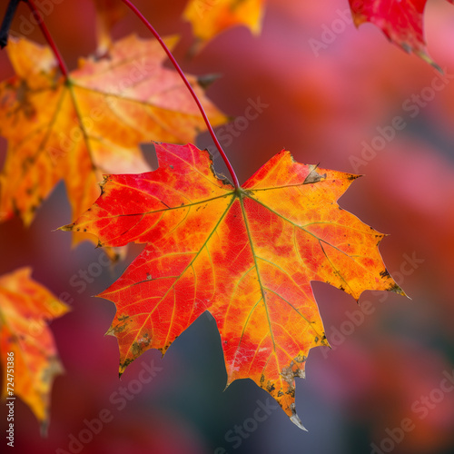 High-Resolution Travel Photo Highlighting Maple Leaves