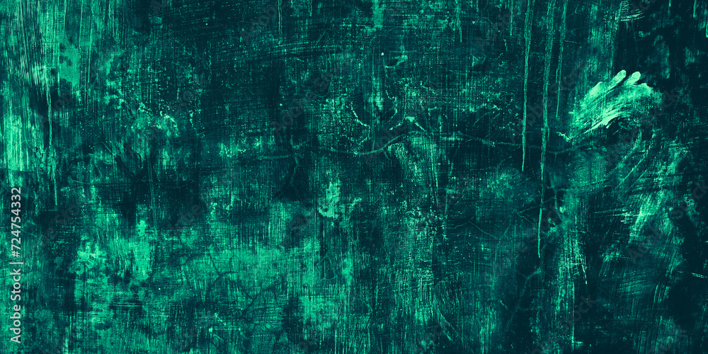 Obraz premium Texture black green grunge wall abstract background