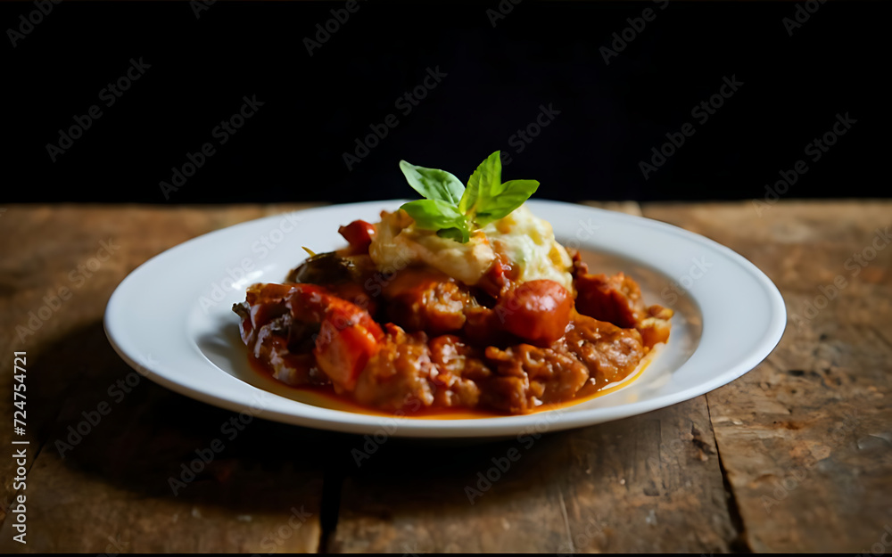 Capture the essence of Rendang in a mouthwatering food photography shot Capture the essence of Rendang in a mouthwatering food photography shot