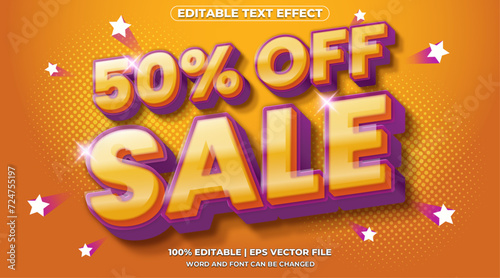 vector 3d sale text effect, editable text effect
